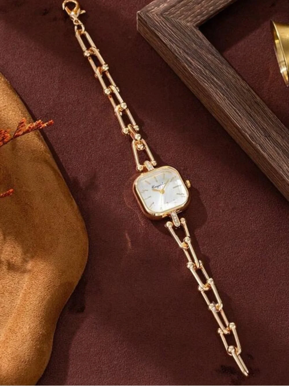 Monarch Glow Gold Crystal Watch Bracelet